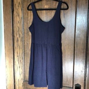 Gap Outlet Navy Cotton Dress with Buttons Sz M